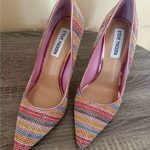 Steve Madden Colorful Striped Women's Heels